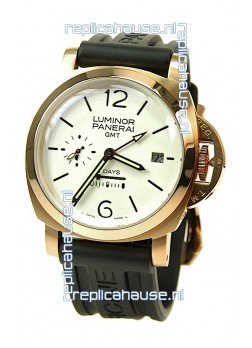 Panerai Luminor GMT 8 Days Swiss Replica Watch in White Dial
