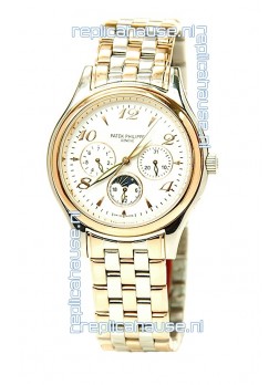 Patek Philippe Grand Complications Japanese Replica Gold Watch in Arabic Hour Markers