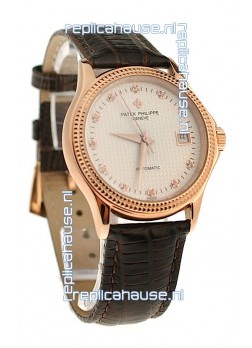 Patek Philippe Geneve Replica Pink Gold Watch 