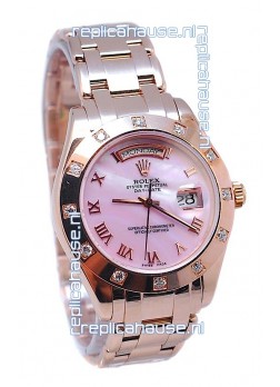 Rolex Day Date Pink Mother of Pearl Japanese Replica Watch