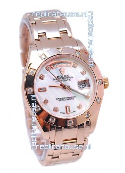 Rolex Day Date White Mother of Pearl Swiss Replica Watch