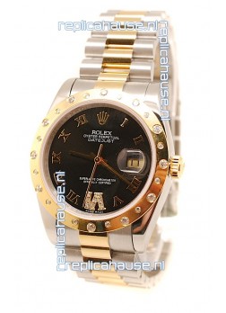 Rolex DateJust Mid-Sized Swiss Replica Gold Watch