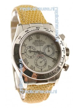 Rolex Daytona Cosmograph Swiss Replica Watch in Yellow Pearl Dial