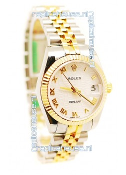 Rolex DateJust Mid-Sized Swiss Replica Two Tone Watch