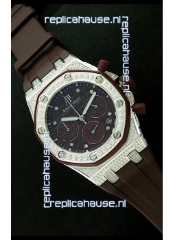 Audemars Piguet Royal Oak Ladies Alinghi Limited Edition Japanese Watch in Maroon