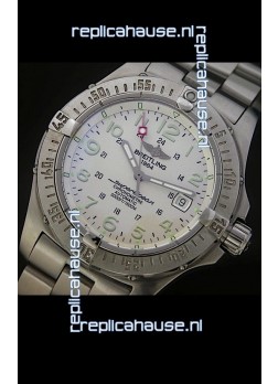 Breitling Superocean Swiss Replica Watch in White Dial