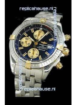 Breitling Windrider Swiss Replica Watch in Black Dial Two Tone Markers