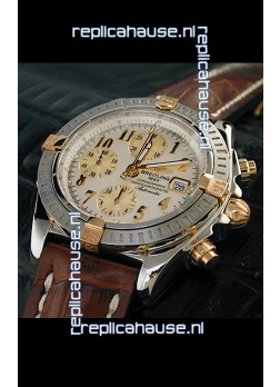 Breitling Windrider Swiss Replica Watch in White Dial Two Tone Markers