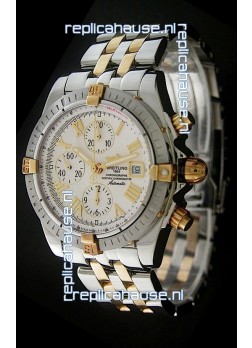 Breitling Chronomat Evolution Swiss Replica Watch in White Dial