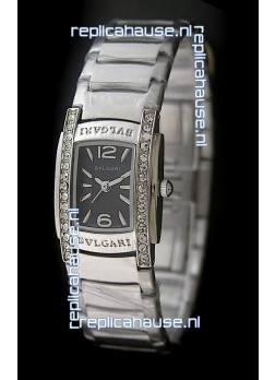 Bvlgari Assioma Japanese Replica Quartz Watch in Black Dial