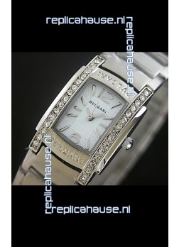 Bvlgari Assioma Japanese Replica Quartz Watch in White Dial