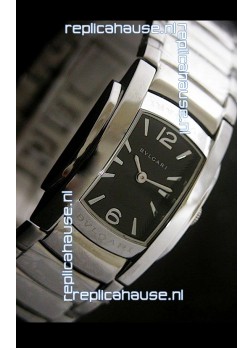 Bvlgari Assioma Japanese Replica Quartz Watch in Black Dial