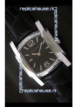 Bvlgari Assioma Japanese Replica Quartz Watch in Black Dial