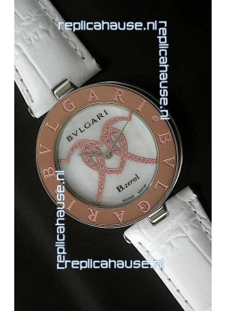 Bvlgari B.zerol Japanese Replica Quartz Watch in White Dial