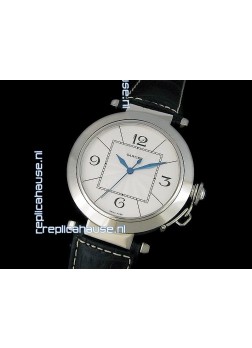 Cartier Pasha de Swiss Replica Automatic Watch in White Dial