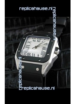 Cartier Santos Swiss Replica Watch in White Dial