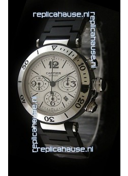 Cartier Pasha de Swiss Replica Watch in White Dial