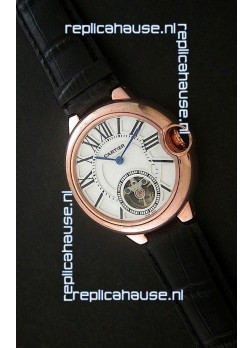 Cartier Ballon de Japanese Replica Watch in Rose Gold Case