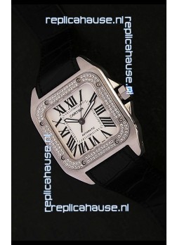 Cartier Santos in Swiss Replica Watch in White Dial
