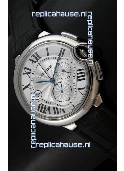 Cartier Ballon de Japanese Replica Watch in Silver White Dial