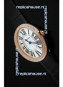 Cartier Baignoire Ladies Swiss Replica Watch in Rose Gold