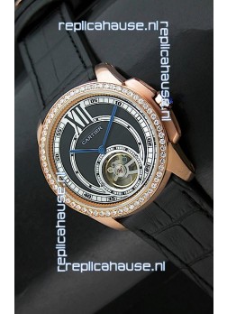Calibre De Cartier Japanese Watch in Pink Gold Casing