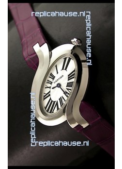 Delices De cartier Japanese Watch in Purple Strap