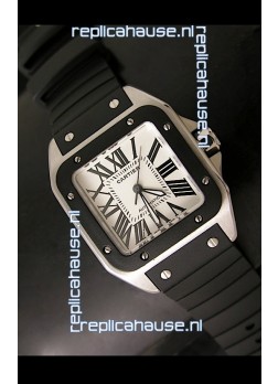 Cartier Santos 100 Swiss Automatic Replica Watch in Black