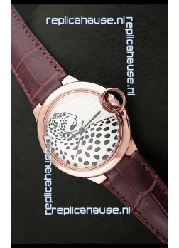 Ballon De Cartier Watch in Pink Gold Casing