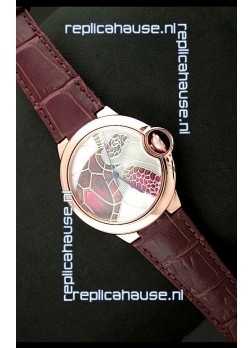 Ballon De Cartier Watch in Turtle Lacquered Dial