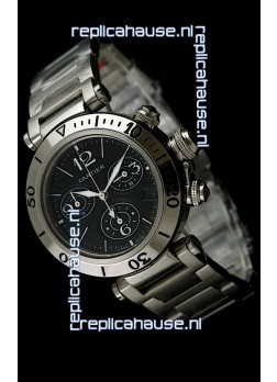 Cartier Pasha De Seatimer Japanese Quartz Watch in Black Dial
