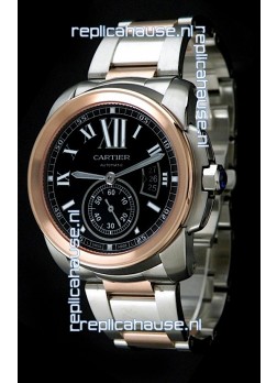 Cartier Calibre de Japanese Replica Rose Gold Watch