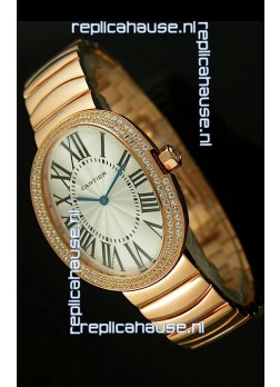 Cartier Baignoire Japanese Replica Watch in Yellow Gold/Diamonds Bezel