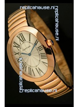 Cartier Baignoire Japanese Replica Watch in Yellow Gold