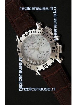 Chopard Happy Sport Swiss Replica Watch in Brown Strap