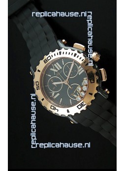 ChopardHappy Sport Swiss Replica Watch in Black Strap
