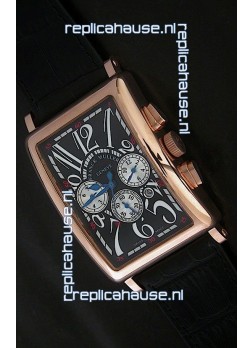 Franck Muller Long Island Japanese Replica Watch in Black Dial