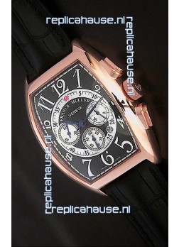 Franck Muller Tourbillon Japanese Replica Watch in Black Dial
