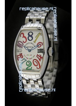 Franck Muller Crazy Color Dreams Japanese Replica Watch in White Dial