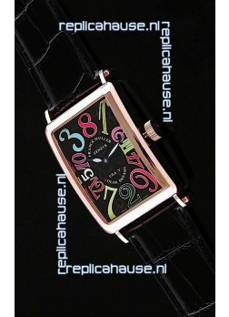 Franck Muller Long Island Japanese Replica Watch in Black Dial