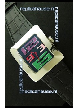 Franck Muller Geneve Infinity Japanese Steel Watch in Multi Color Numeral Markers