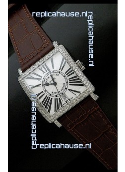 Franck muller Master Square Japanese Replica Watch in Brown Strap
