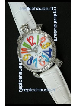 Gaga Milano Italy Manuale Replica Japanese Watch in White Strap
