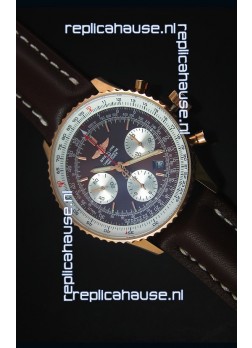 Breitling Navitimer 01 Brown Dial Rose Gold 1:1 Mirror Swiss Replica Watch