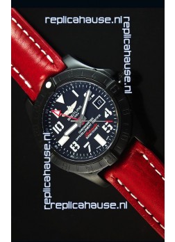 Breitling Chronometre GMT Black Dial Swiss Replica Watch in PVD Casing