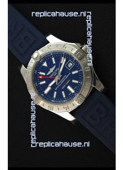 Breitling Avenger II GMT Swiss 1:1 Mirror Replica Watch in Blue Dial 