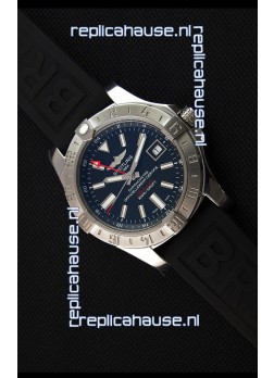 Breitling Avenger II GMT Swiss 1:1 Mirror Replica Watch in Black Dial 