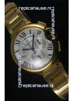 Ballon De Cartier Chronograph in Yellow Gold Case - 1:1 Mirror Replica