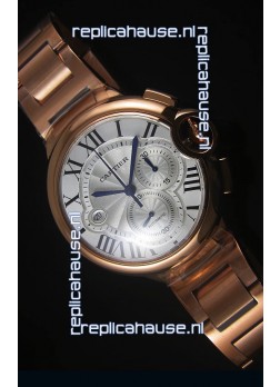 Ballon De Cartier Chronograph in Rose Gold Case - 1:1 Mirror Replica