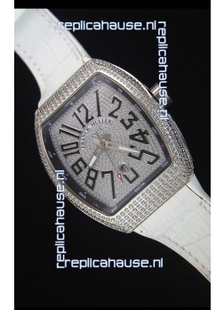 Franck Muller Vanguard Swiss Replica Watch in Diamonds Encrusted Dial